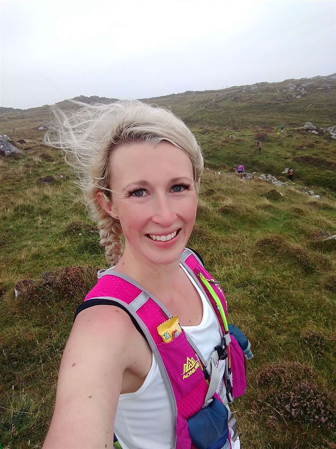 Rebecca stopped to take lots of pictures during the Tiree Ultramarathon.