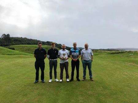 Fortrose and Rosemarkie’s Highland Fabricators Cup winning team.