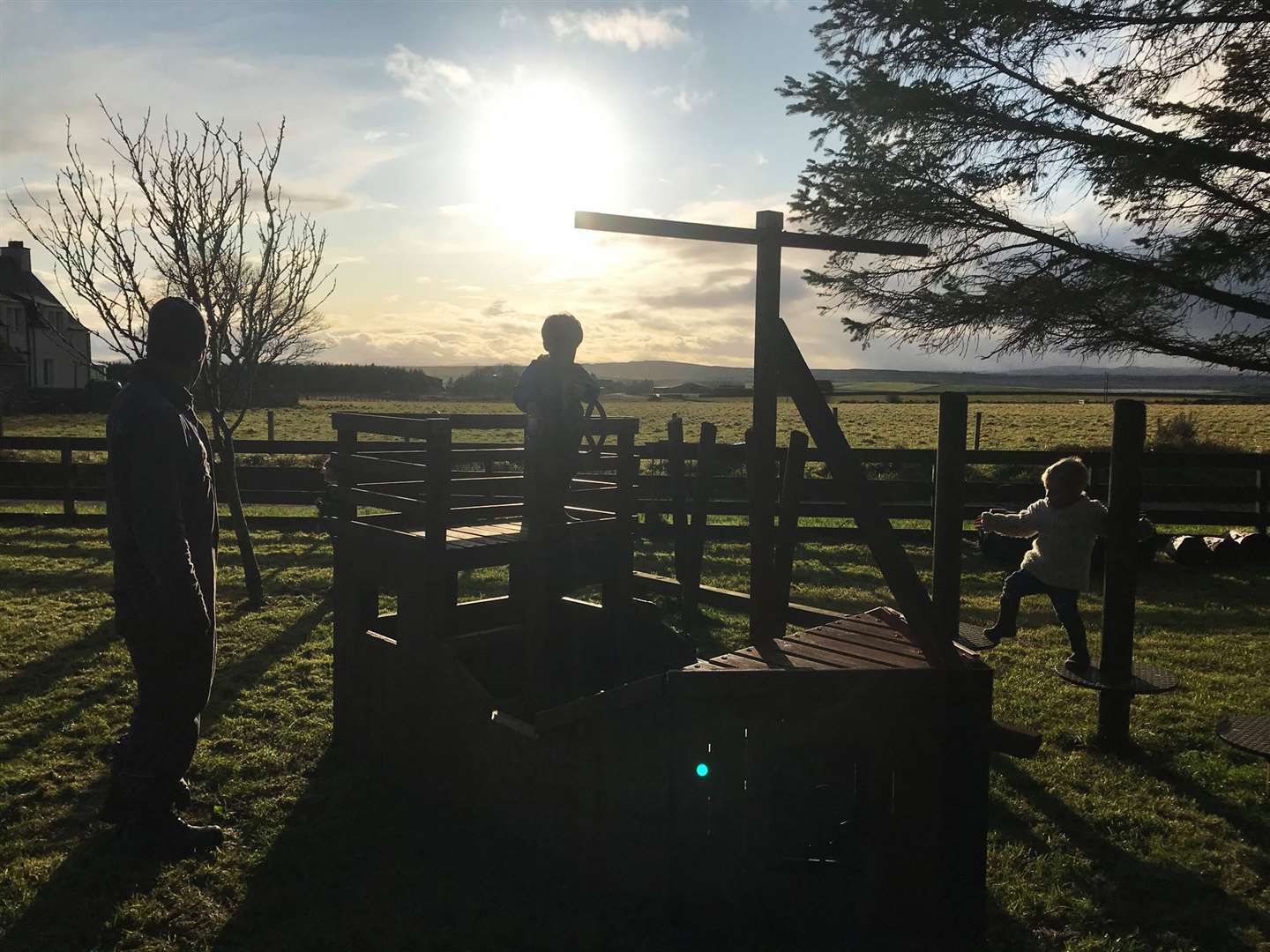 Youngsters playing in the sunshine on the pirate ship at Bower Busy Bees. Picture: Sharon Dismore