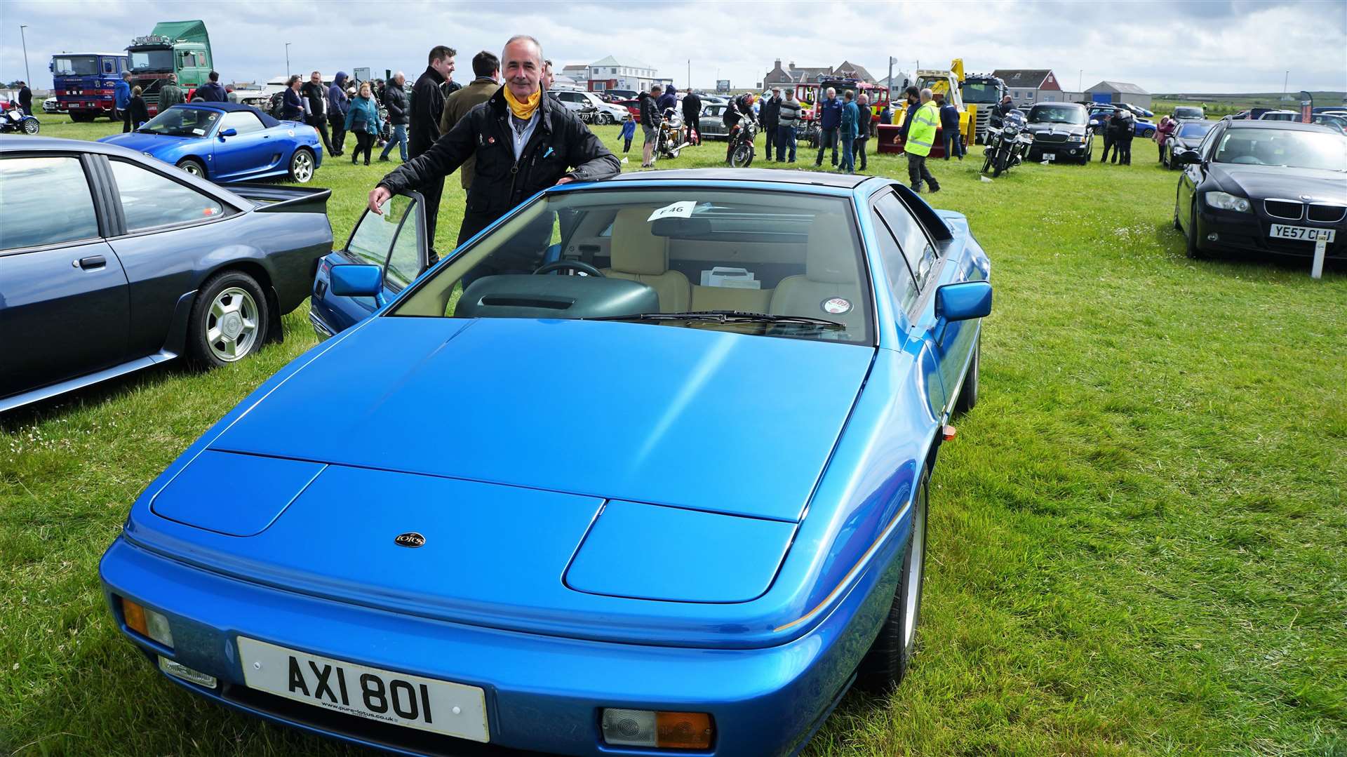Alan Bews travelled from Kirkwall with his 1988 Lotus Esprit Turbo. Picture: DGS