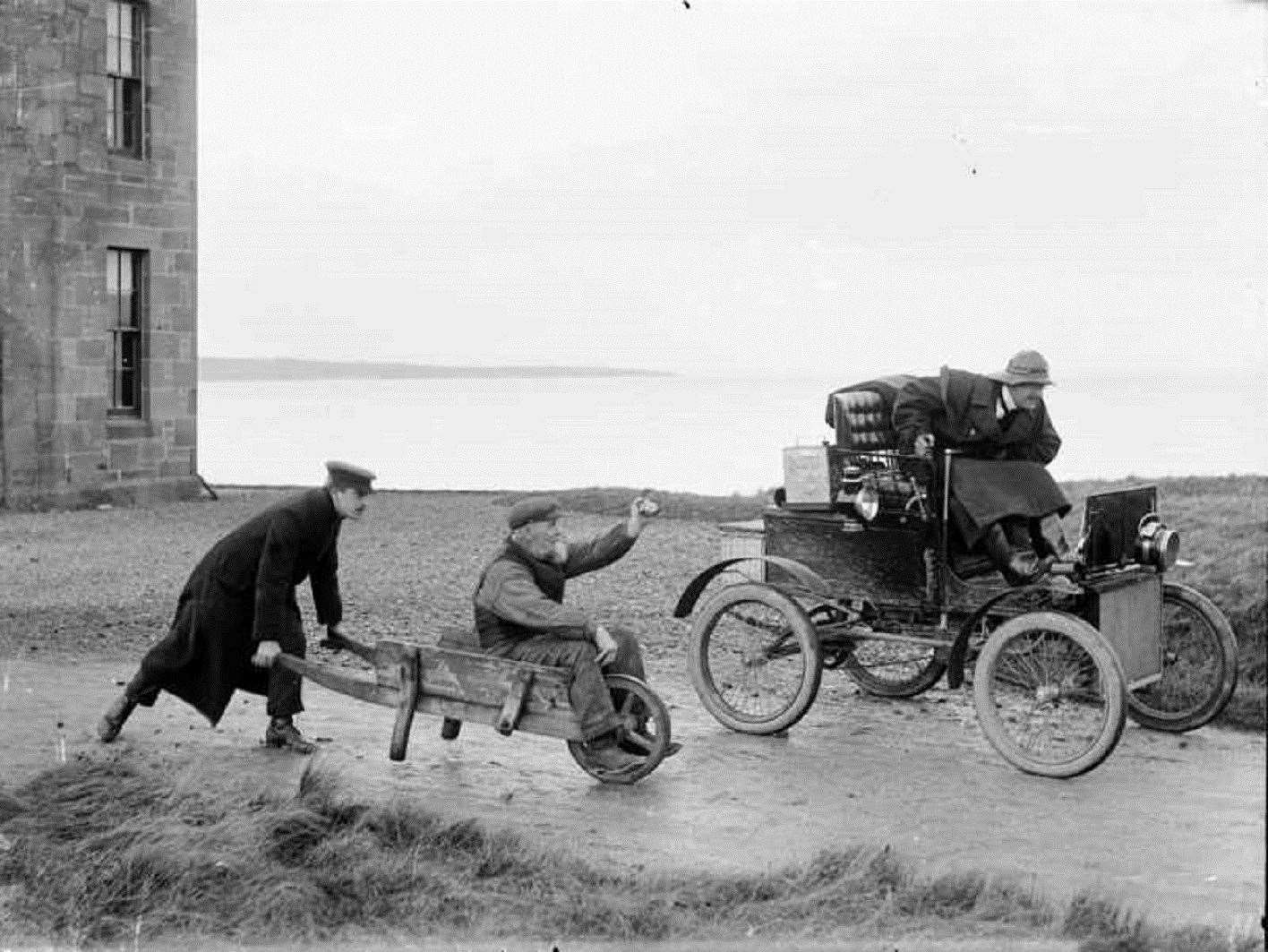Another Johnston Collection photograph from the early 1900s showing how technology had changed Land's End to John O'Groats runs. Picture: Wick Society