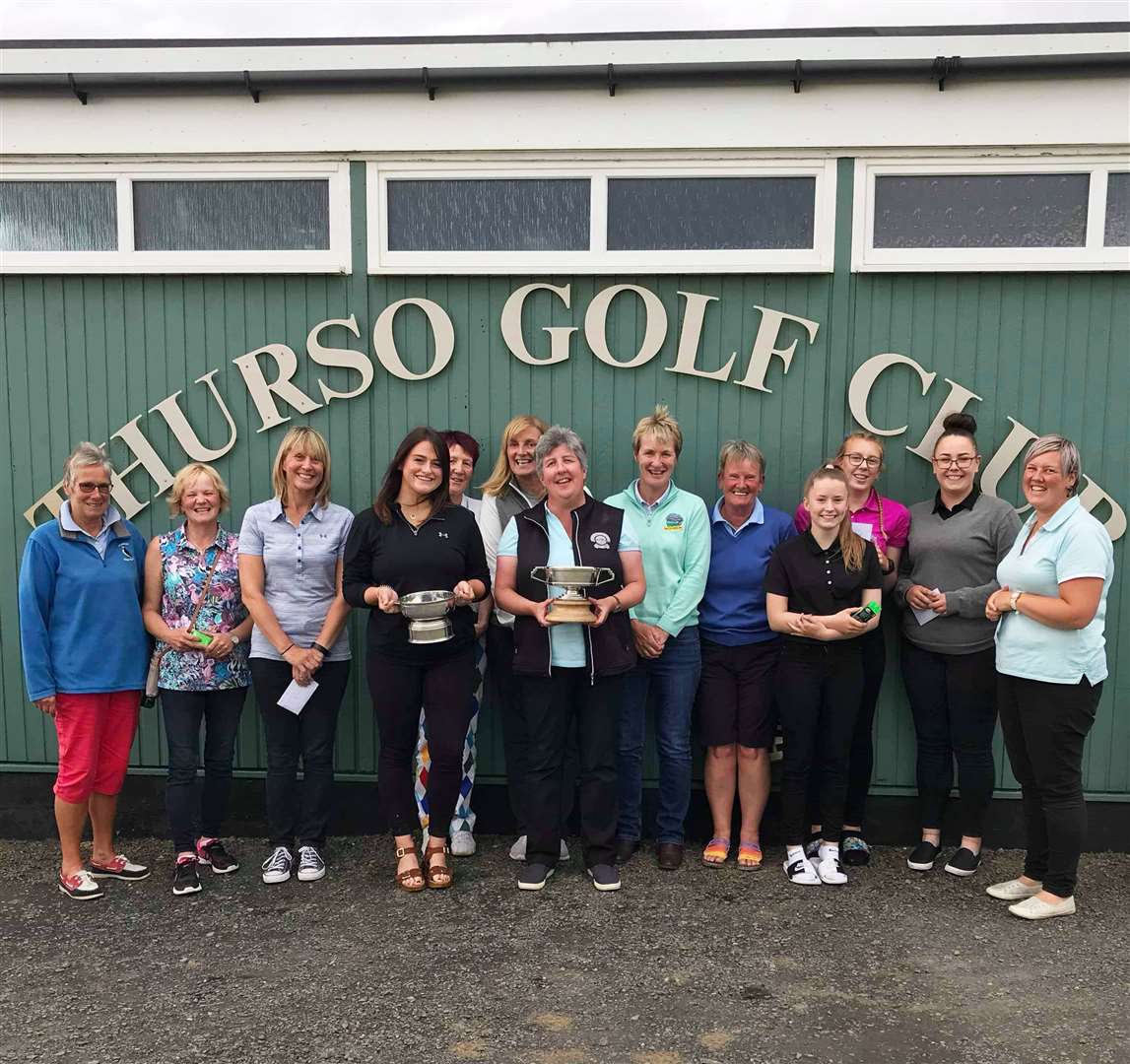 Prize-winners in the Thurso Ladies' Open.