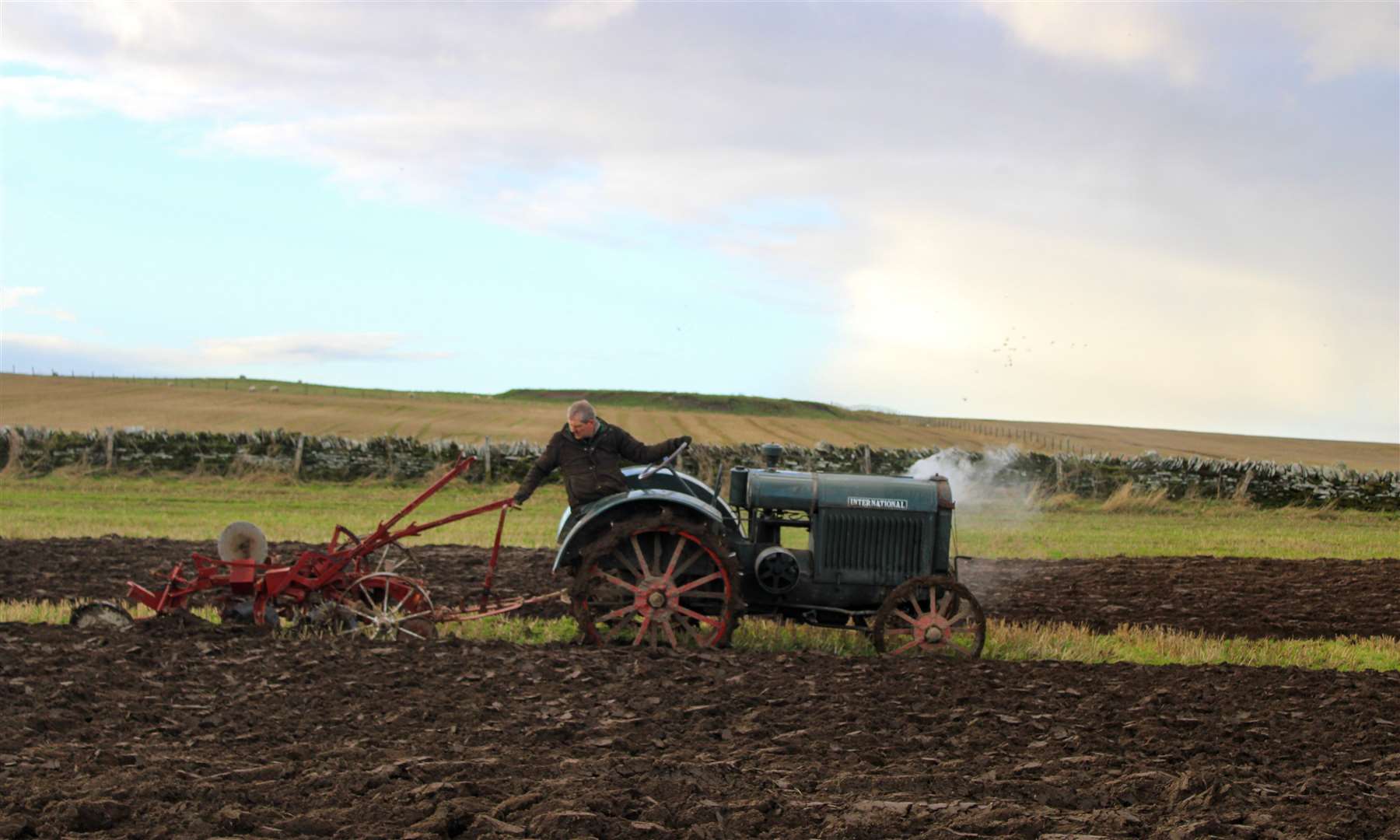 Michael Mackay, West Greenland, winner of vintage trailing plough class. Picture: Murray Coghill