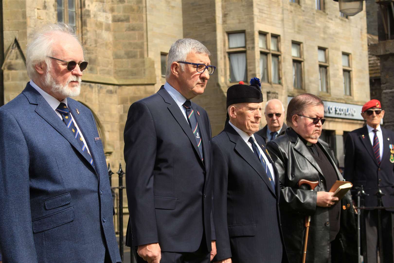 From left: Legion branch president Murray Lamont, Vice Lord-Lieutenant Willie Watt, Legion branch chairman Alex Paterson and the Rev John Nugent. Picture: Alan Hendry