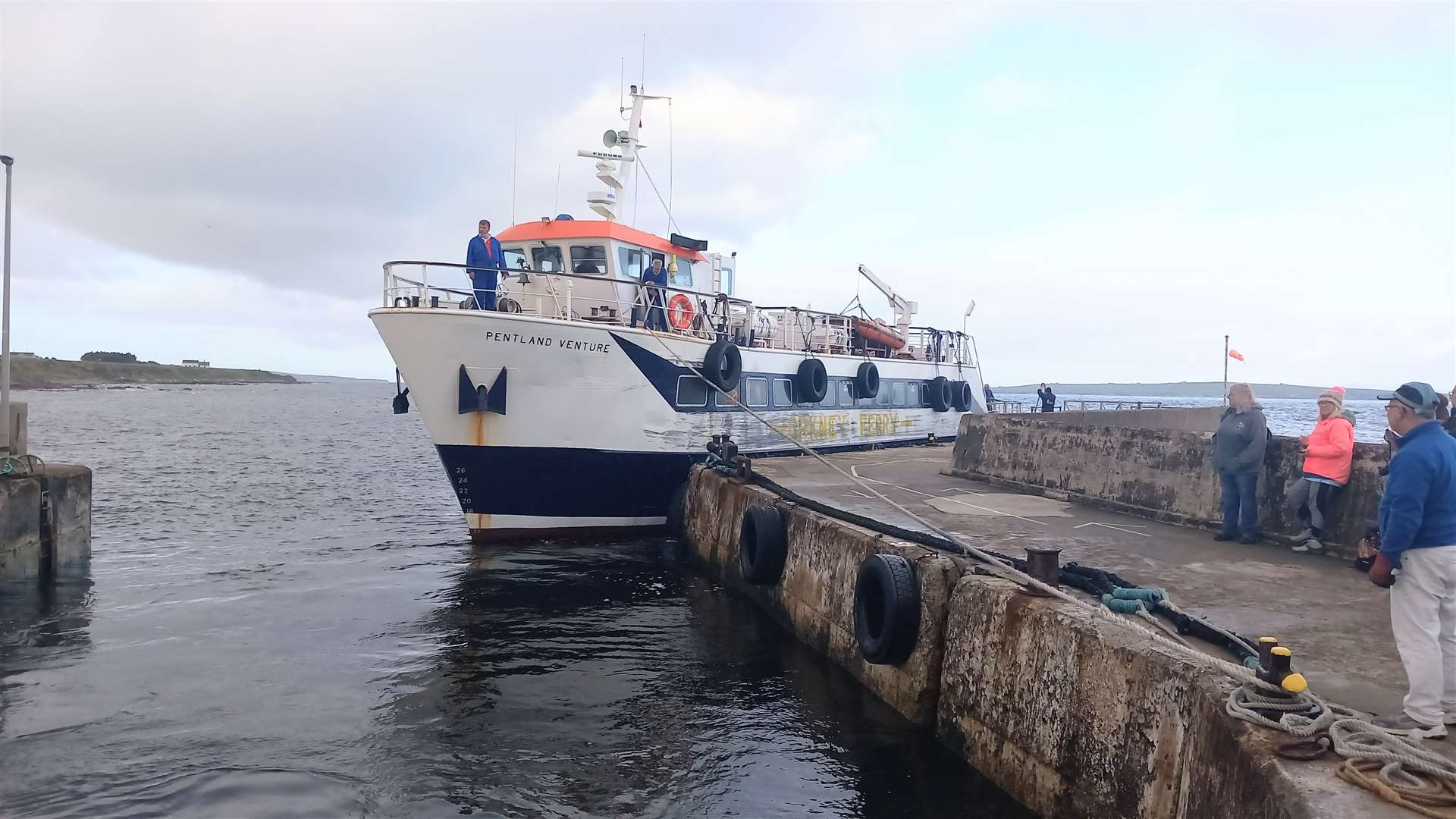 Derek Bremner sent this photograph as he waited to embark on the final journey with John O'Groats Ferries on the Pentland Venture.