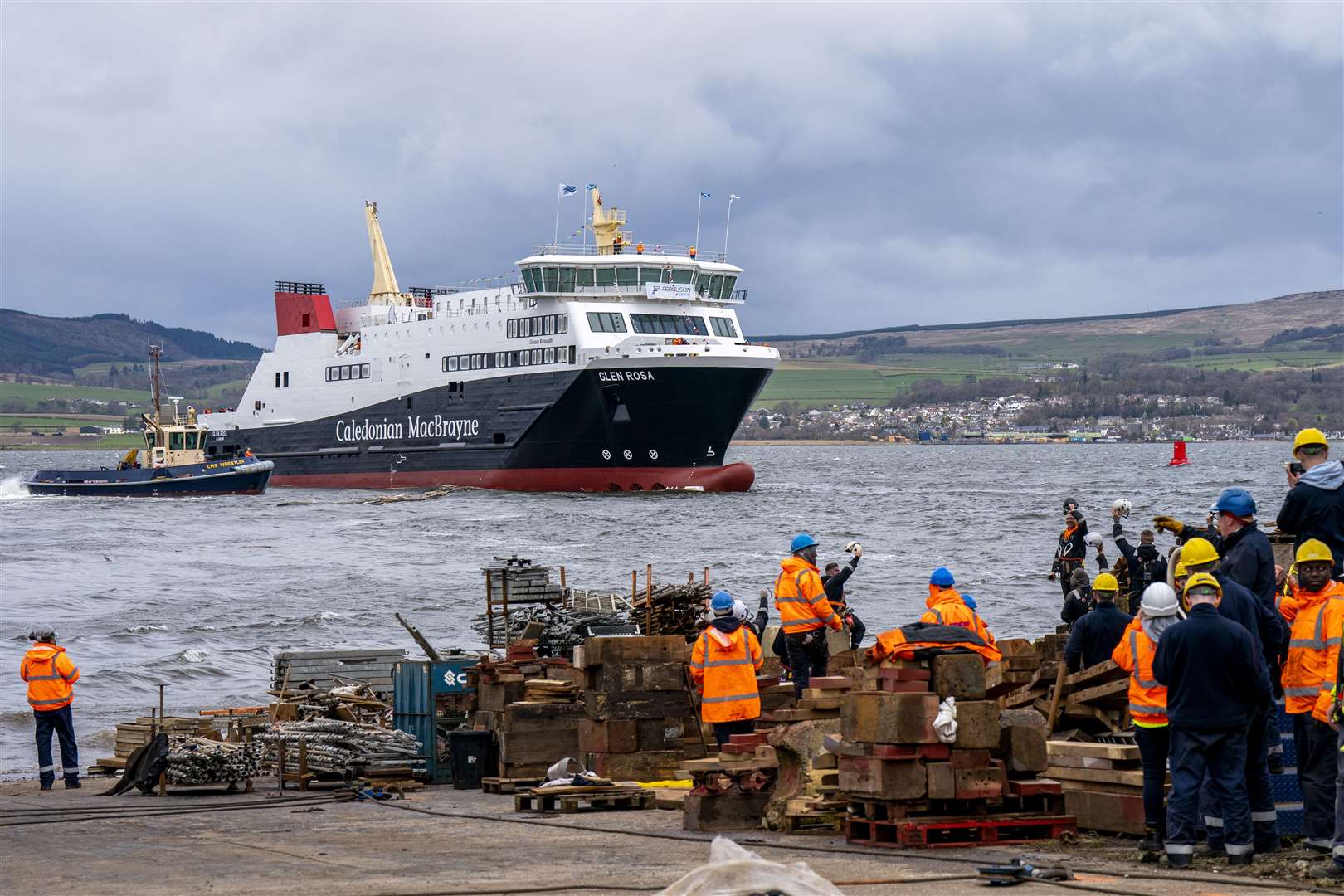 The ferry will now be berthed alongside the shipyard (Jane Barlow/PA)