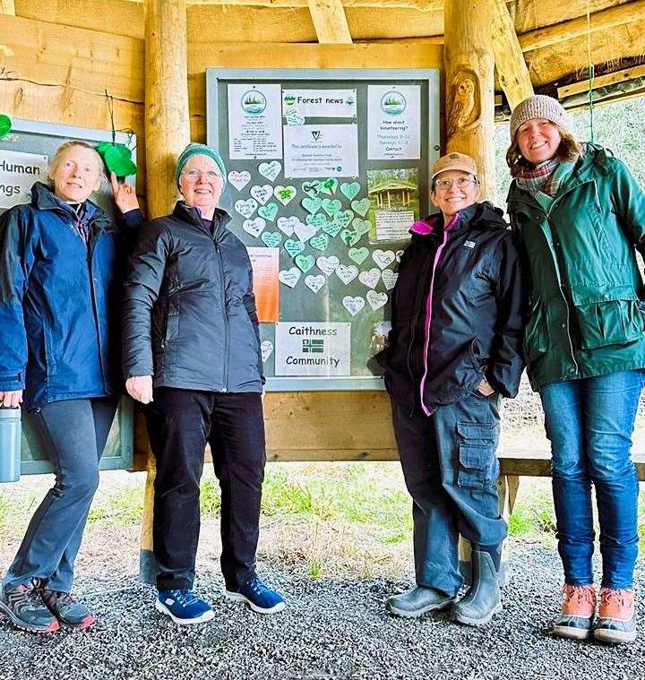 Dunnet Climate Cafe members at the event were, from left, Sarah Armitage, Su Edwards, Jo Taggart and Hanna Miedema. Picture supplied