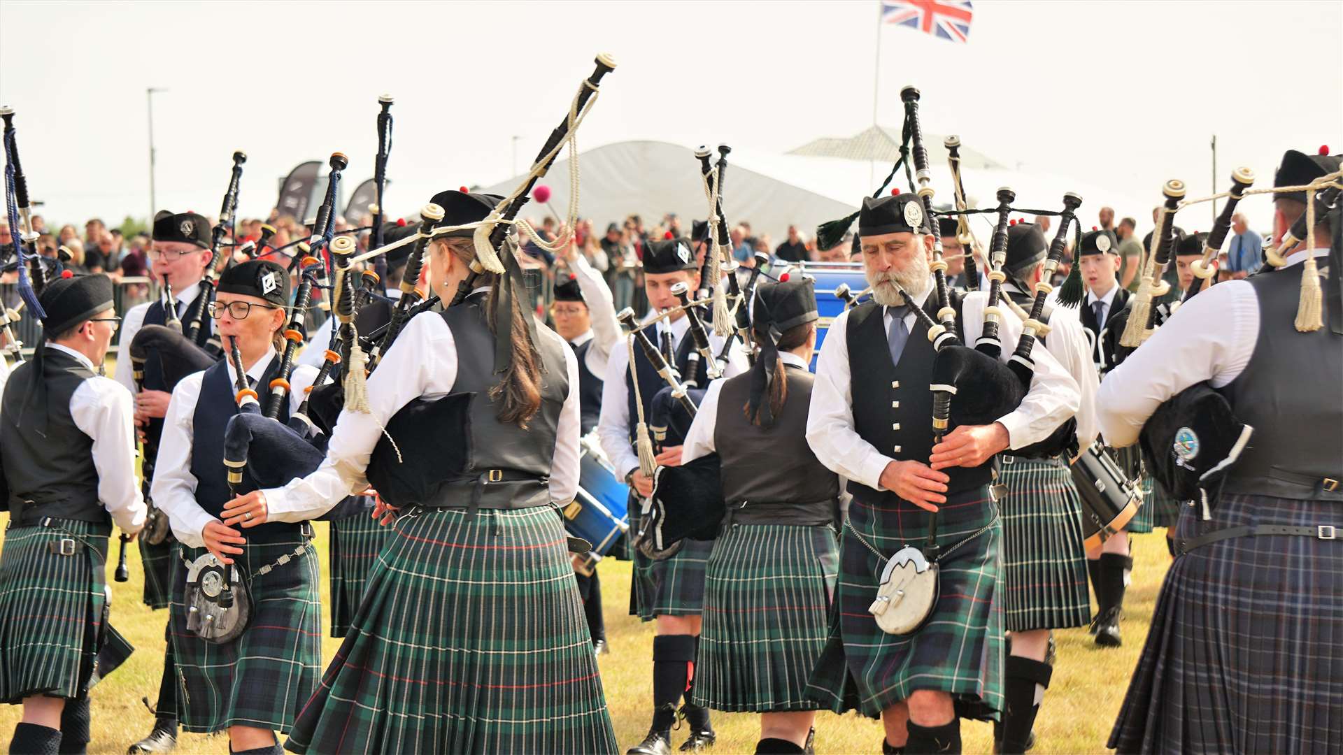 Thurso and District Pipe Band at the Mey Highland Games this summer. Picture: DGS
