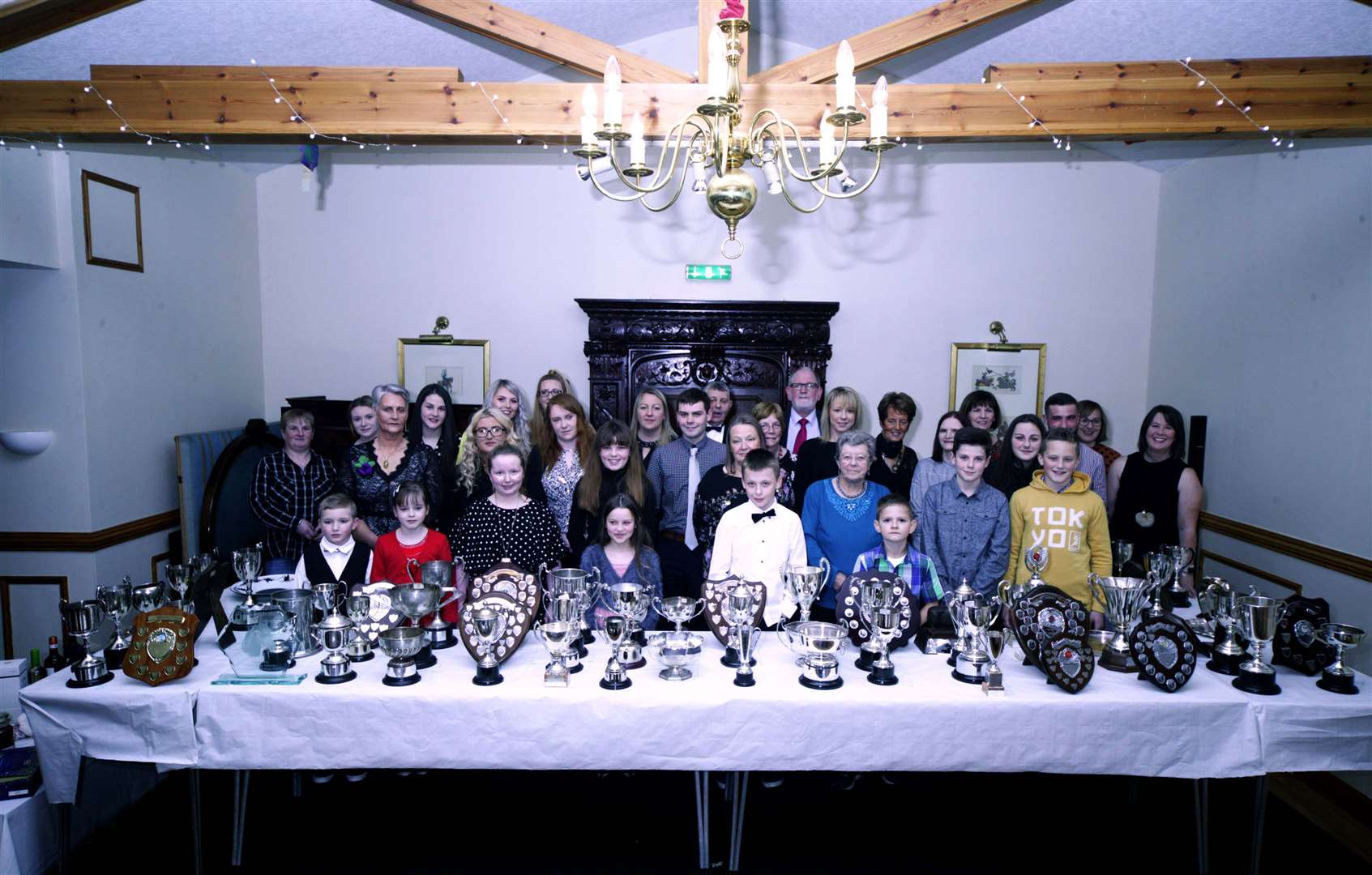 The trophy winners from this year's Latheron Show during the presentation evening and dance. Picture: T Ross