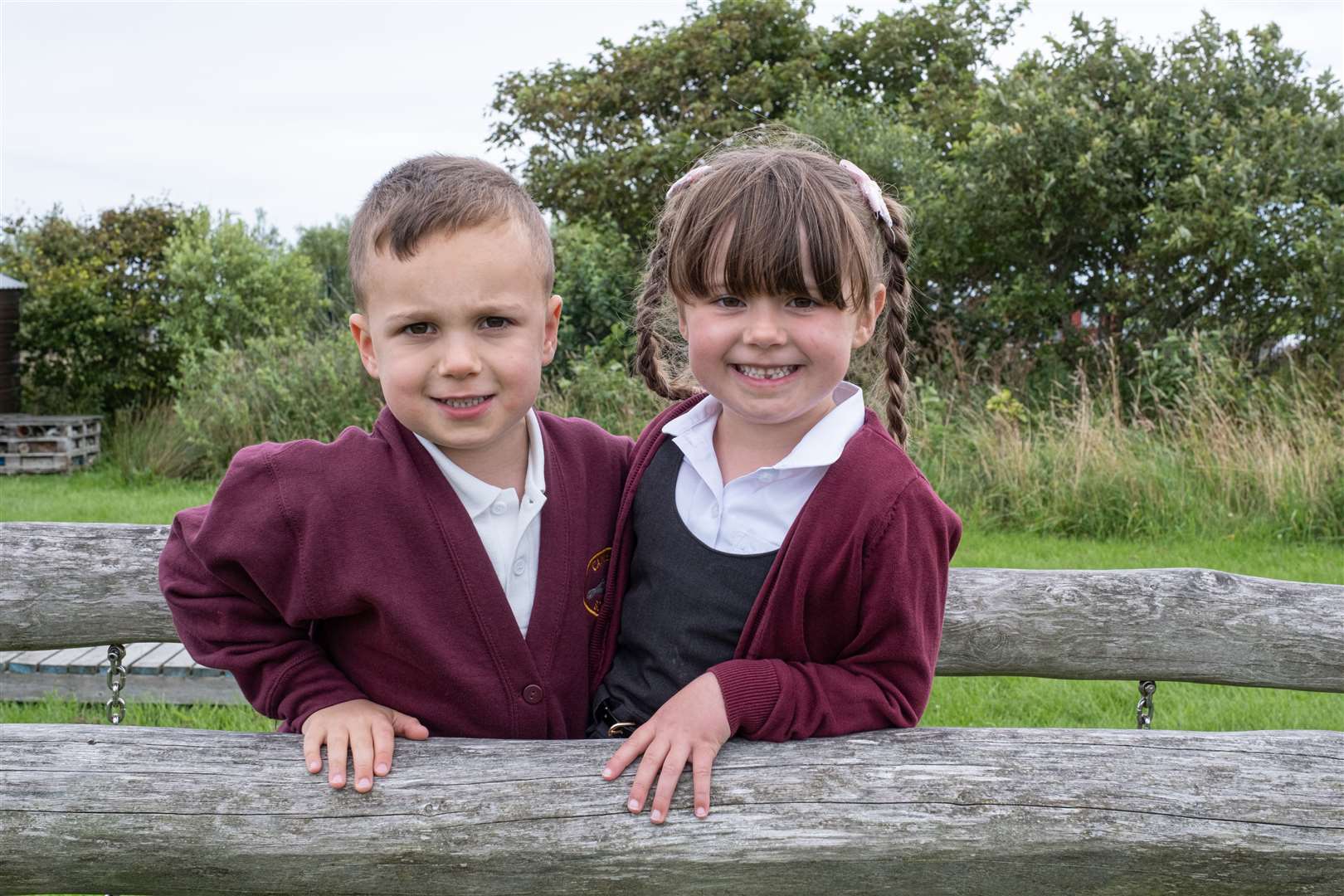 Alexander Munro and Casey Burt are the primary one intake for Canisbay Primary School. Picture: Susie Mackenzie