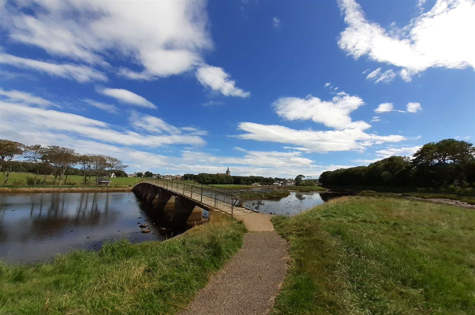 The main Coghill bridge at Wick riverside, photographed on Sunday.