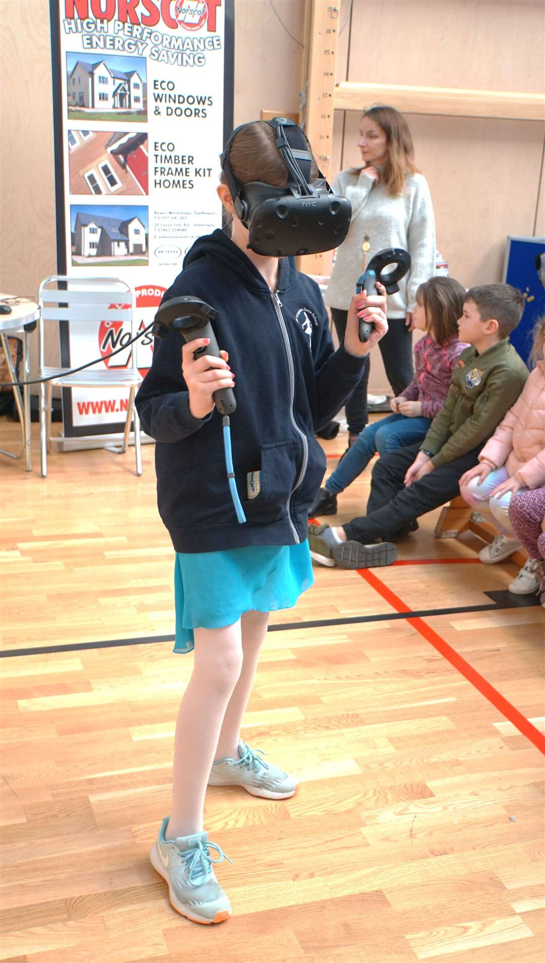Trying out a virtual reality headset during one of the many family-friendly events at the 2019 Caithness International Science Festival. Local group Science 03 is receiving support from the Beatrice Partnership Fund towards the running costs of the festival in 2021 and 2022. Picture: DGS