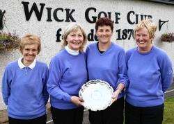 Doreen Cormack, Carol Place, Dee McAngus and Marion Mackay with their salver.