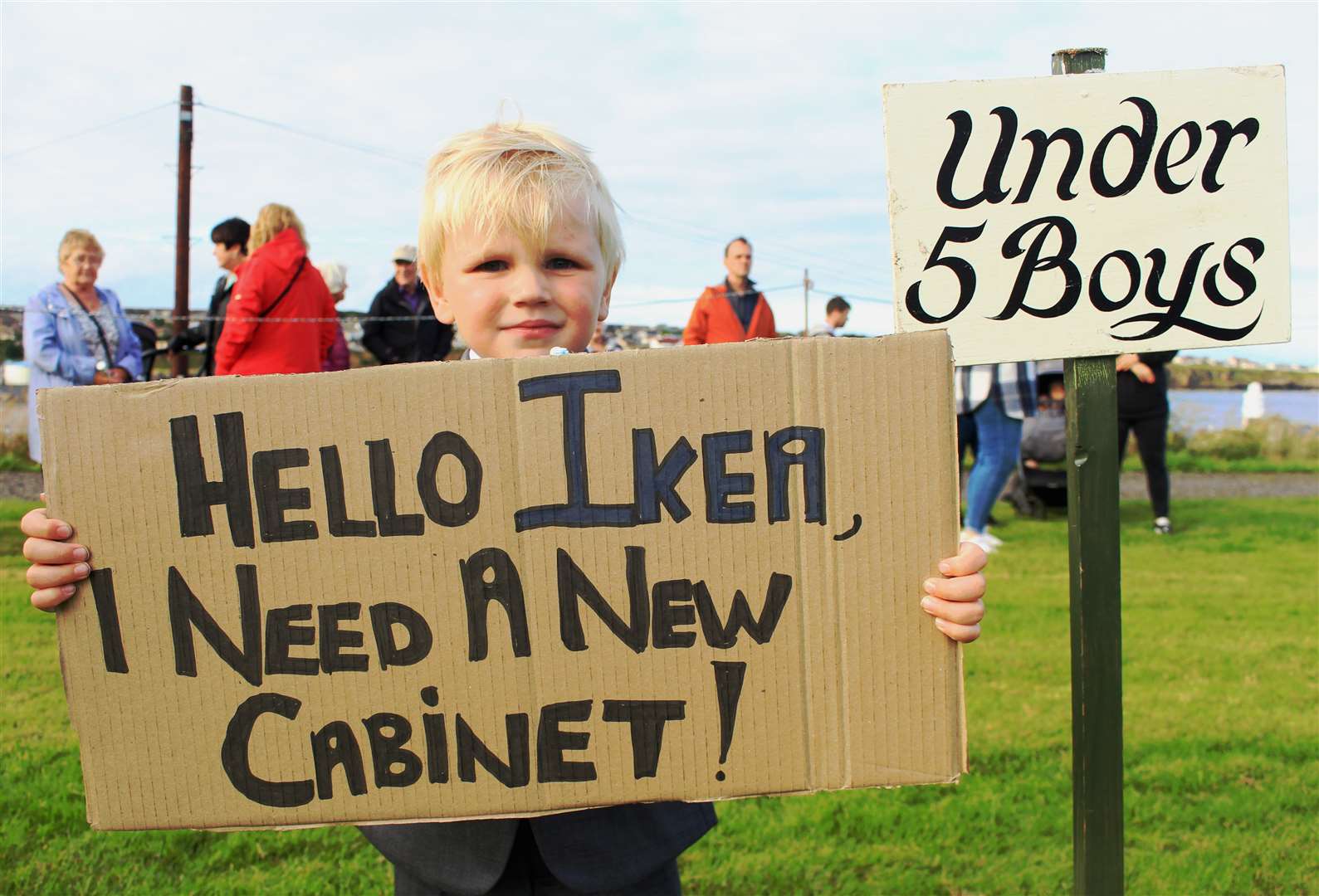 A cabinet dilemma for Boris (four-year-old Danny Hathaway).