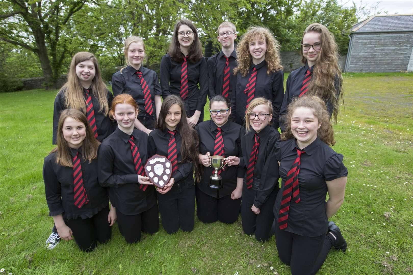 Thurso High School choir won the Wick Old Parish Shield for secondary school choirs and the Wick Junior Choir Cup for Scots Song. Pictures: Robert MacDonald / Northern Studios