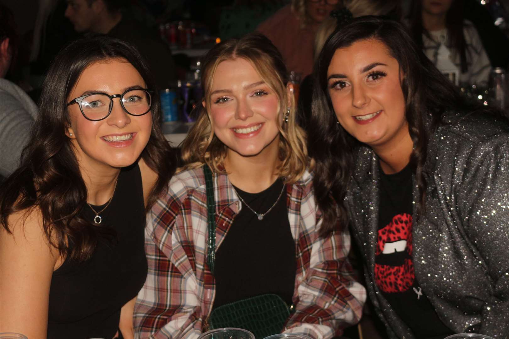 Friends Jade Plowman, Loryn Duffus and Robyn Risbridger were among the sellout audience. Picture: Eswyl Fell