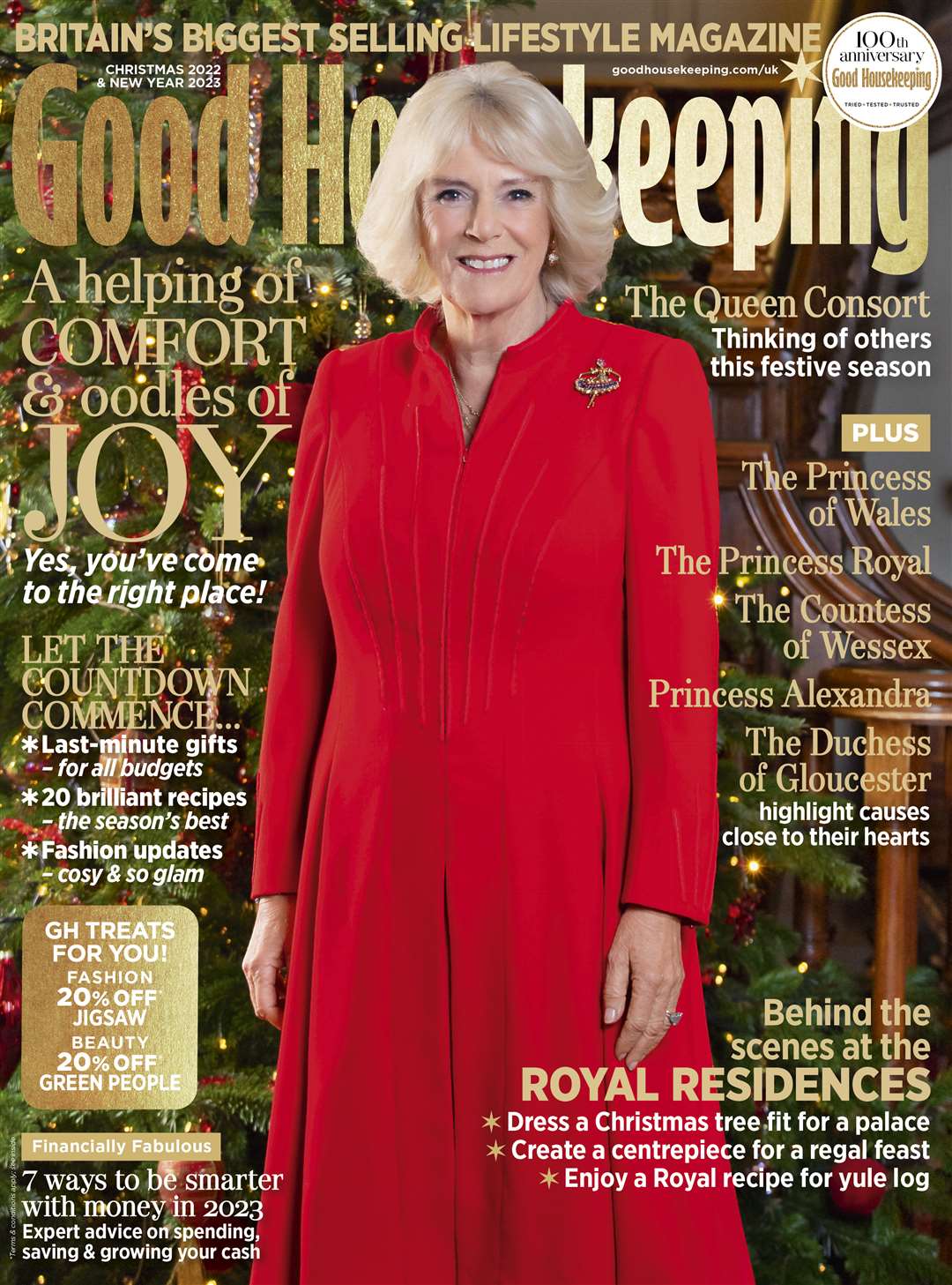 The Queen Consort is the cover star of the Christmas 2022 and New Year 2023 edition of Good Housekeeping (Good Housekeeping/Hugo Burnand/hugofoto.com/Telegraph Media Group Limited/PA)