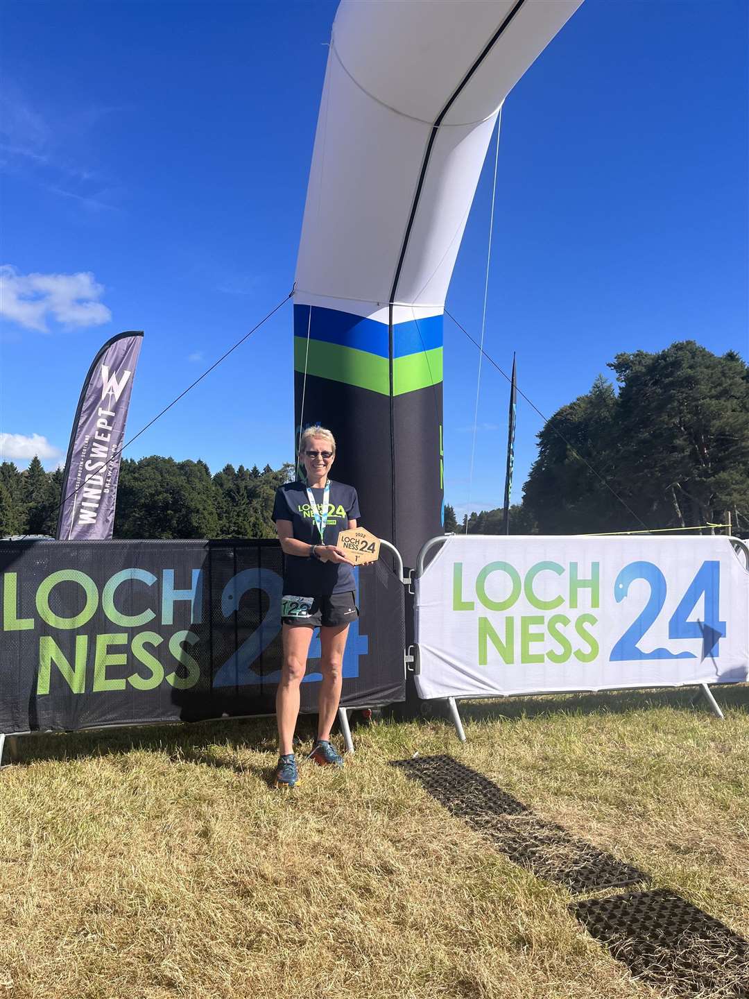 Angela Davidson won the solo female category at the Loch Ness 24.