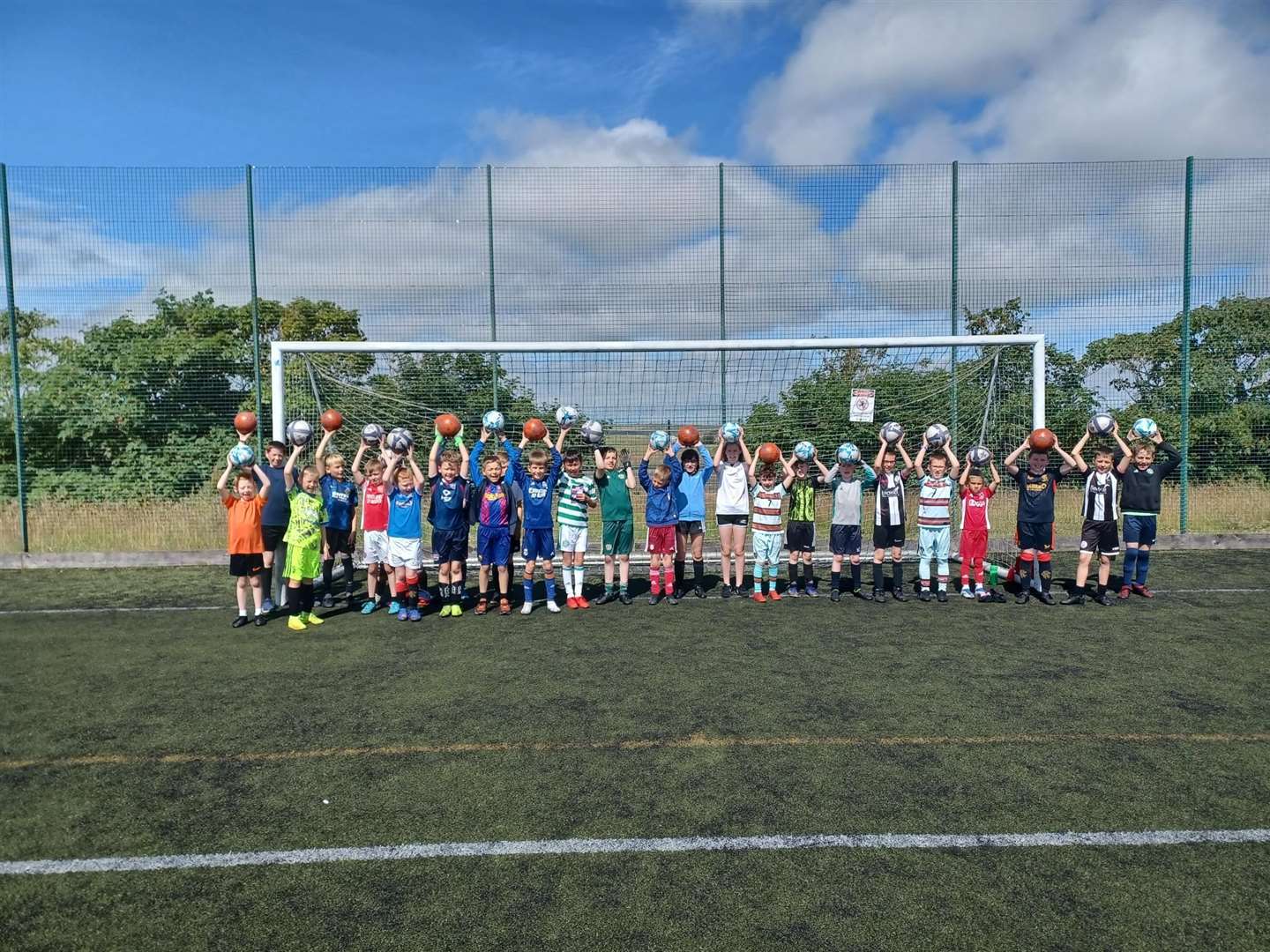 Youngsters benefitted from ball games at the summer camp.