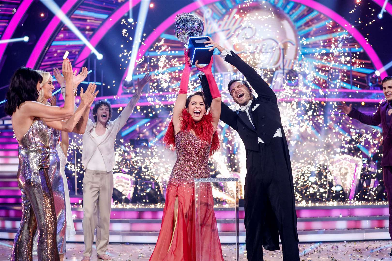 Winners of Strictly Come Dancing 2023 Ellie Leach and Vito Coppola (Guy Levy/BBC)