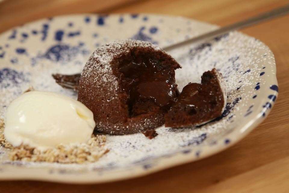 Chocolate fondant pudding.