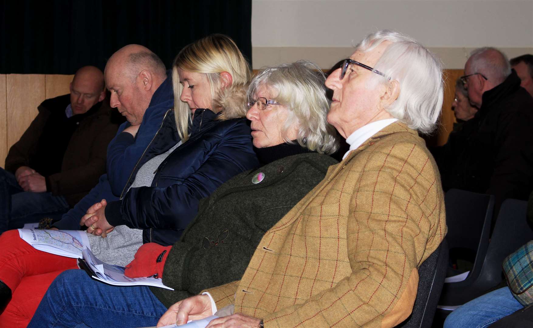 A section of the audience at this week's meeting held by Dunbeath/Berriedale Community Say NO to Pylons. Picture: Alan Hendry
