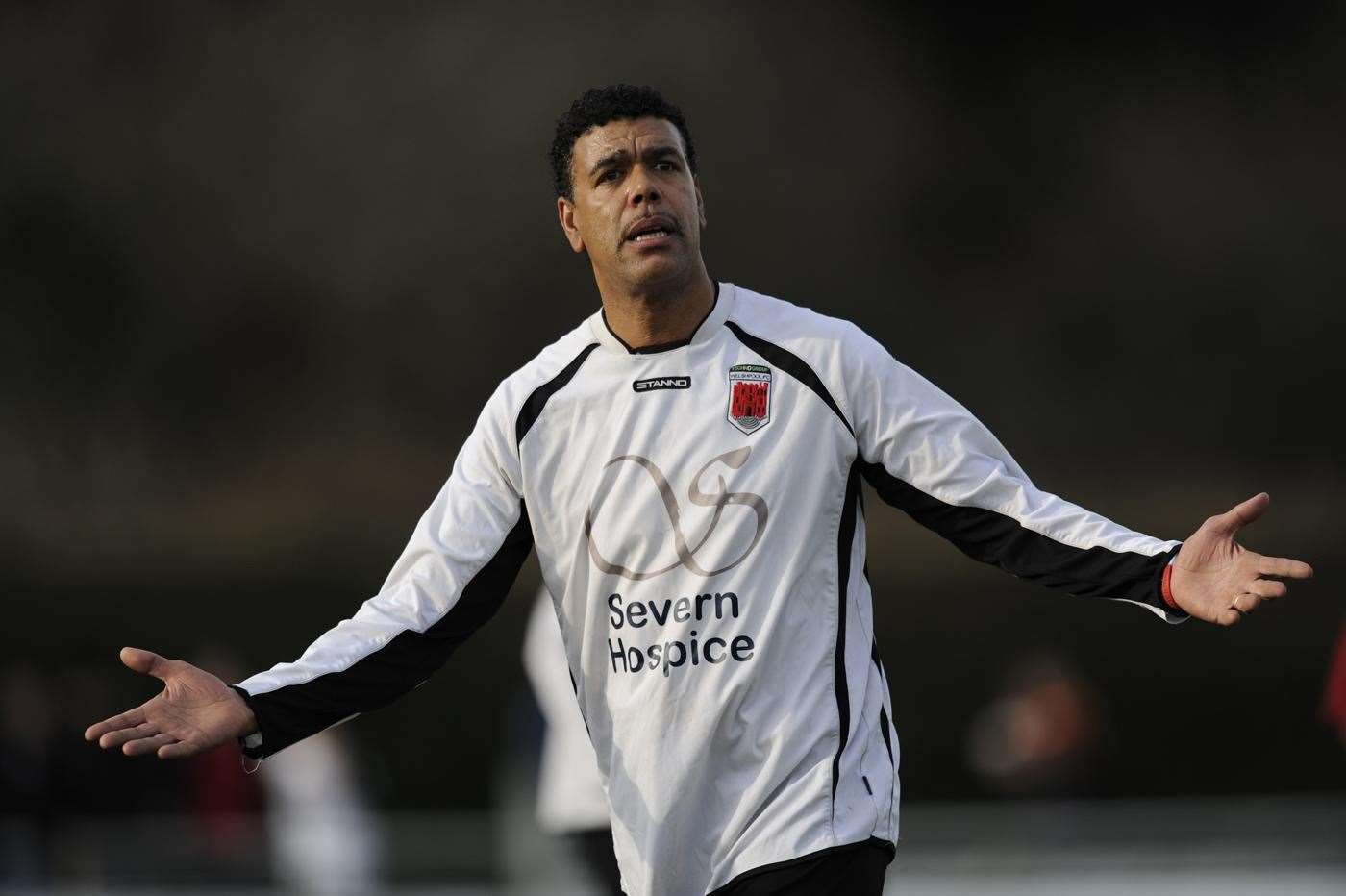 Chris Kamara during the Spa Mid Wales League match at Maes y Dre Recreation Ground, Welshpool (Gary Prior/PA)