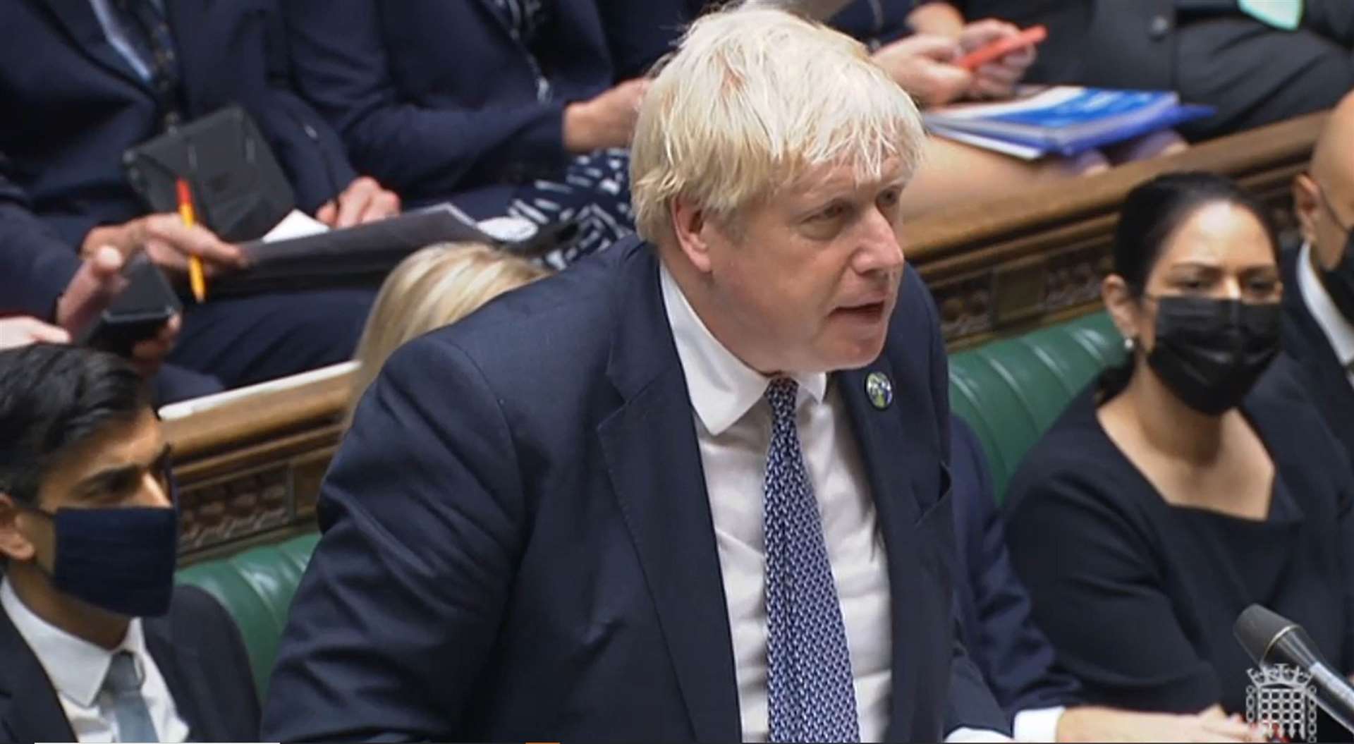 Mr Johnson hailed his Government’s record (House of Commons/PA)
