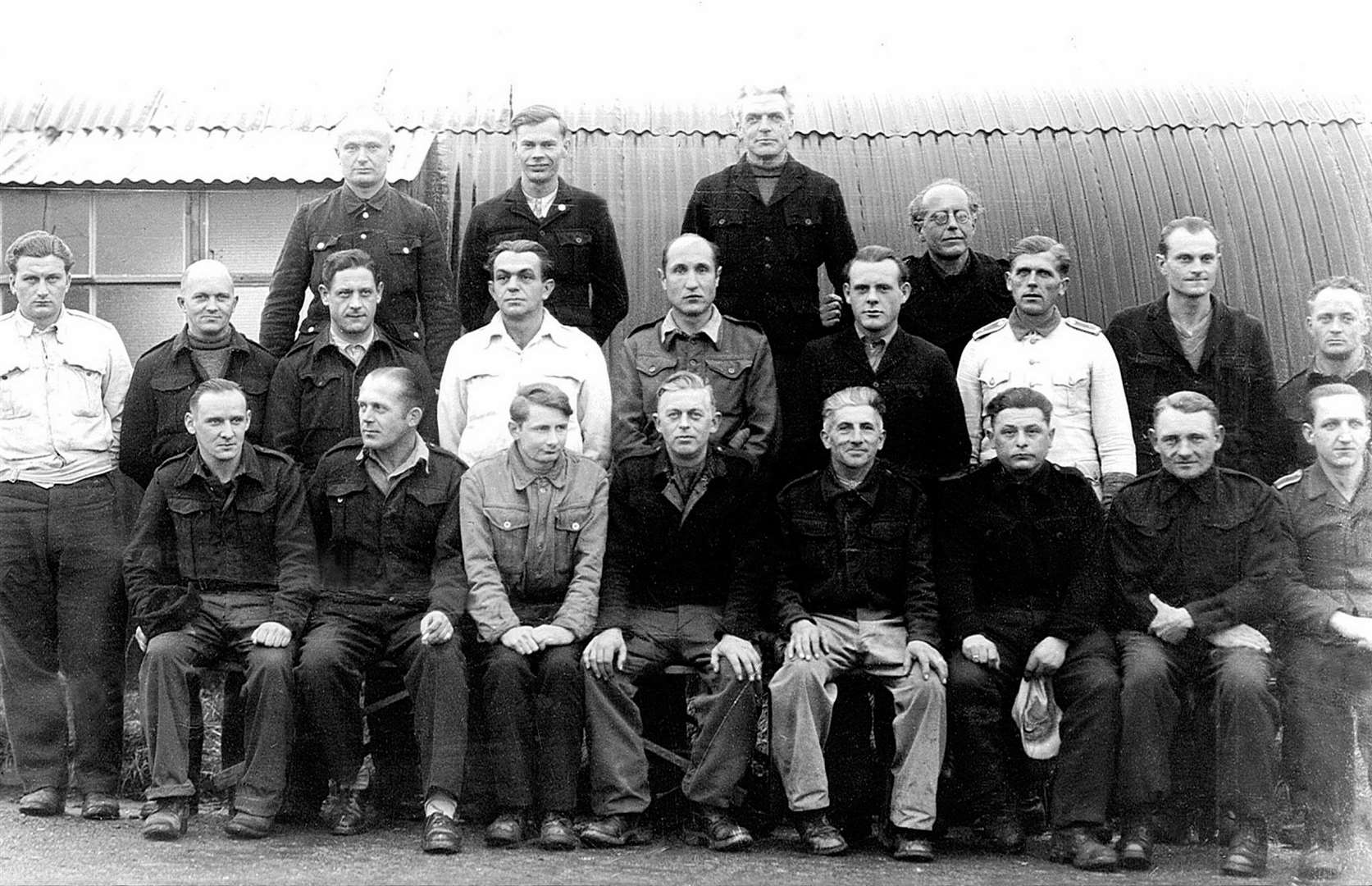 Some of the prisoners of war who were held at Watten from 1945 and 1948 (from Camp 165 Watten, by Valerie Campbell, published by Whittles Publishing in 2007).