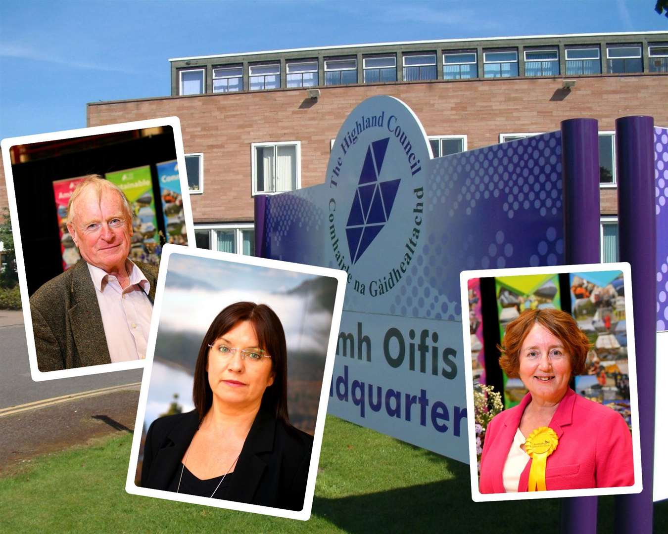 From left: Councillors Chris Birt, Morven Reid and Angela Maclean.