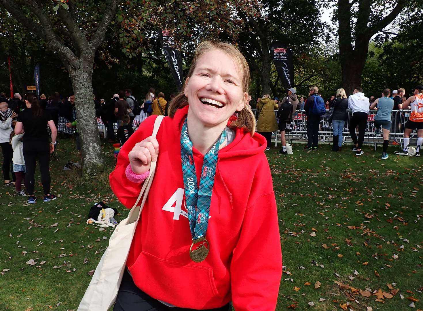 Meg finished her fifth marathon at the Loch Ness event.