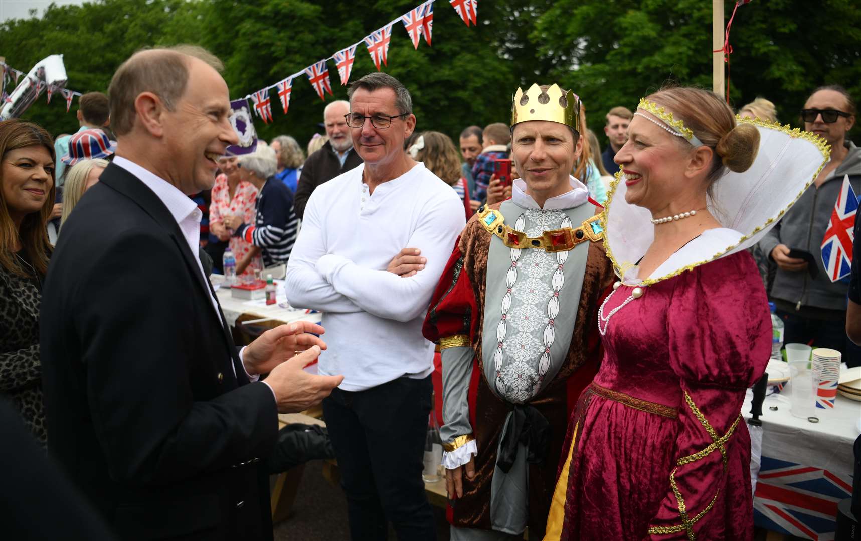 The Earl of Wessex during the Big Jubilee Lunch with members of the local community (Daniel Leal/PA)