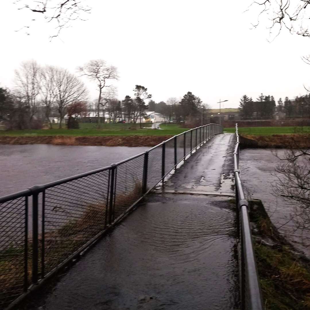 Lorna Stanger took photographs showing flooding around River Thurso on Wednesday at around 2pm.