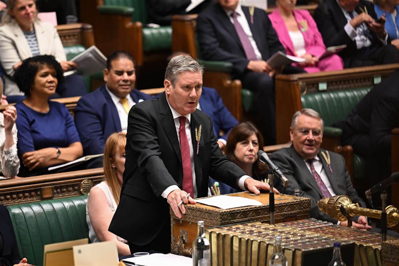 Sir Keir speaking during Prime Minister’s Questions in the House of Commons (Jessica Taylor/PA)