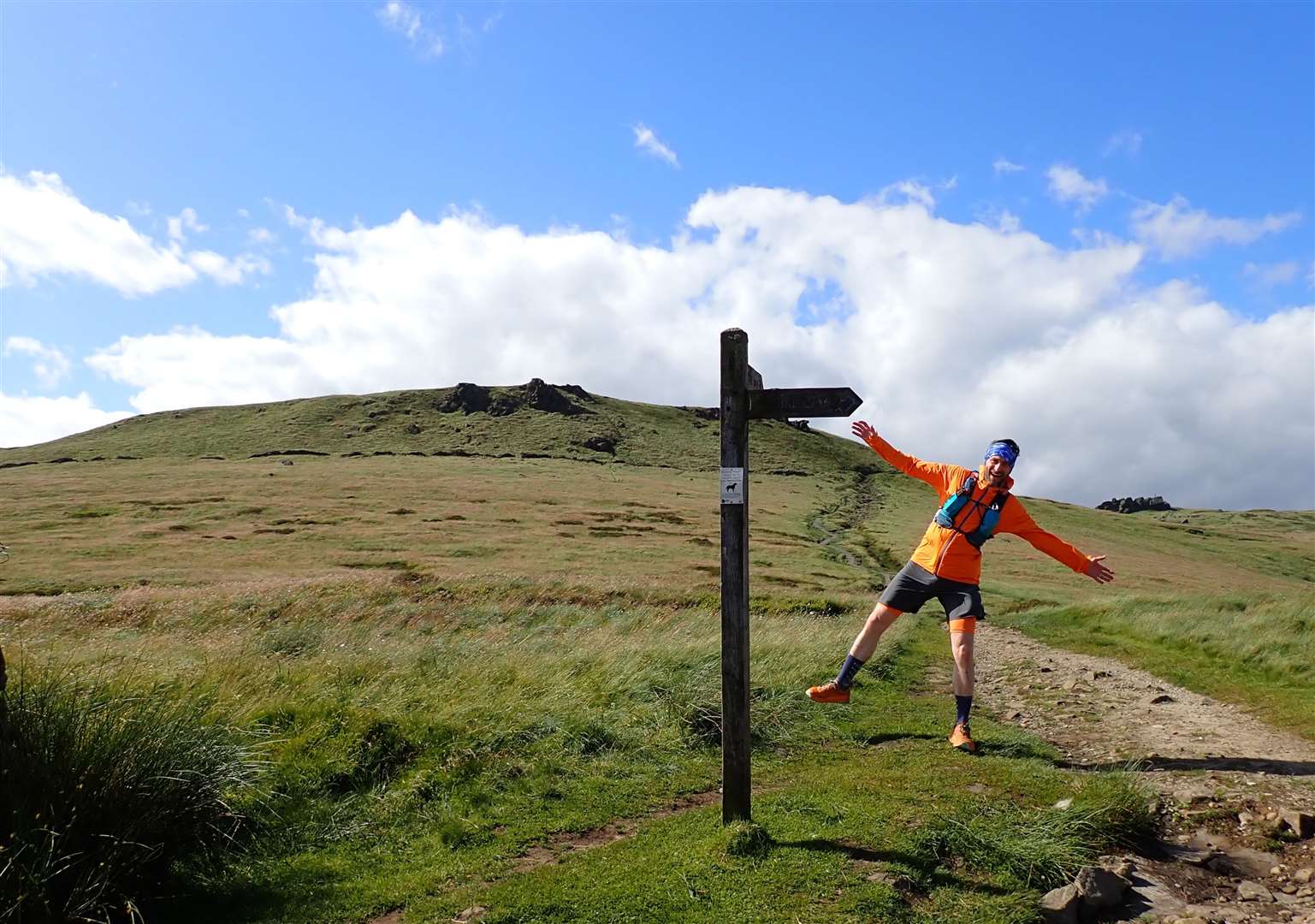 John at the crossroads below Edale Rocks.