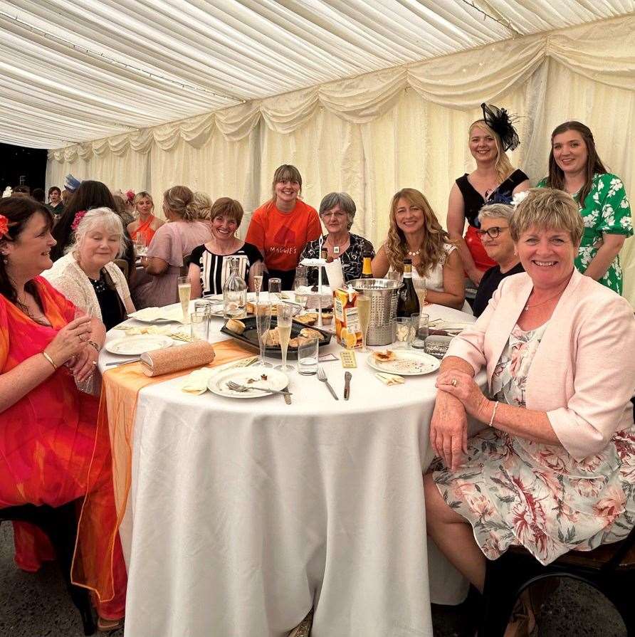 Some of the 120 guests who enjoyed the Ladies' Day fundraiser at Stemster House.