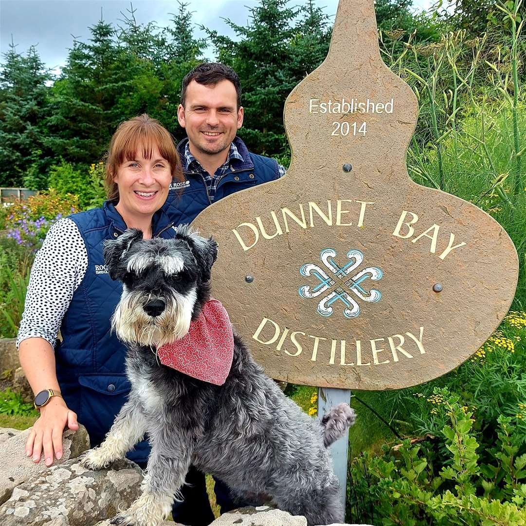 Founders of Dunnet Bay Distillers, Claire and Martin Murray.