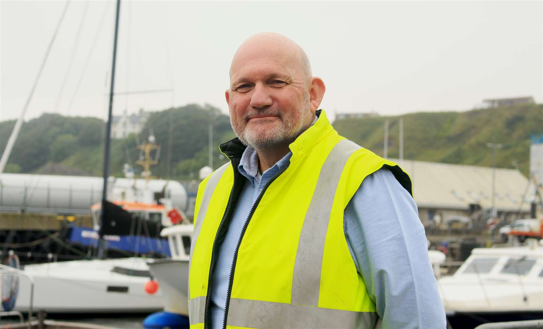 Sandy Mackie at Scrabster harbour: 'We have got a very well-developed, highly qualified supply chain.' Picture: Alan Hendry