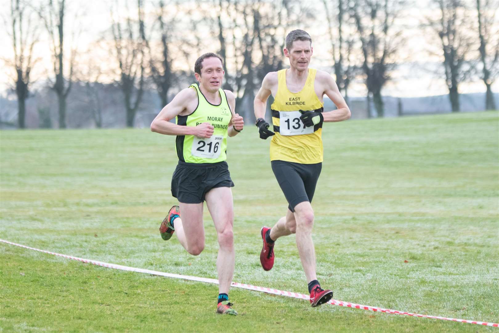 Ben Livesey (left) finished second and Grant Baillie (right) won the men's 40-64 race. Picture: Daniel Forsyth