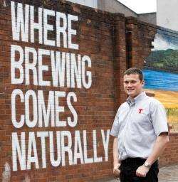 Ross Stewart pictured outside the Glasgow brewery where he works.