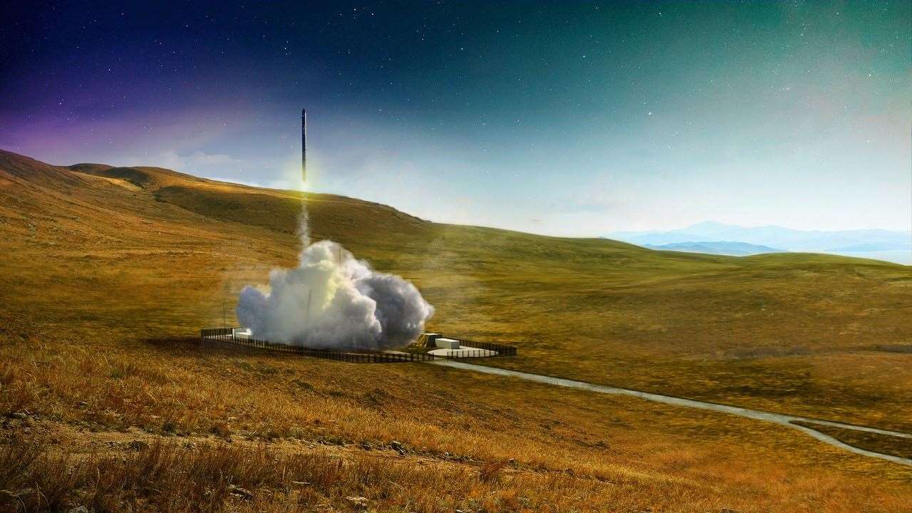 An artist's impression of a rocket launch from Sutherland Spaceport. Picture: Orbex