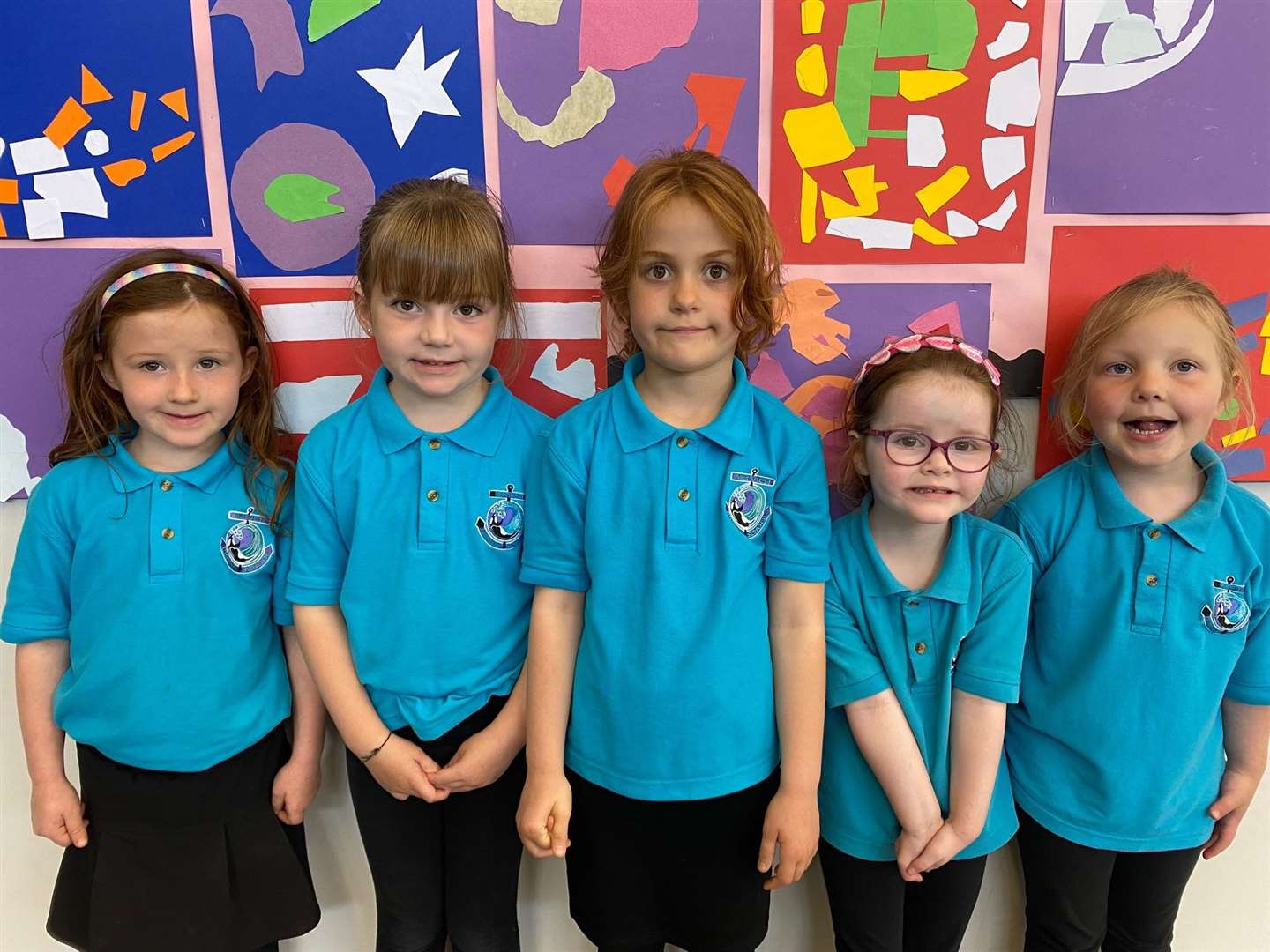 Elizabeth Sweeting, Leah Macleod, Isabelle Aldridge, Grace Mackay and Keeva Kerr are the new Primary 1s at Melvich Primary School.