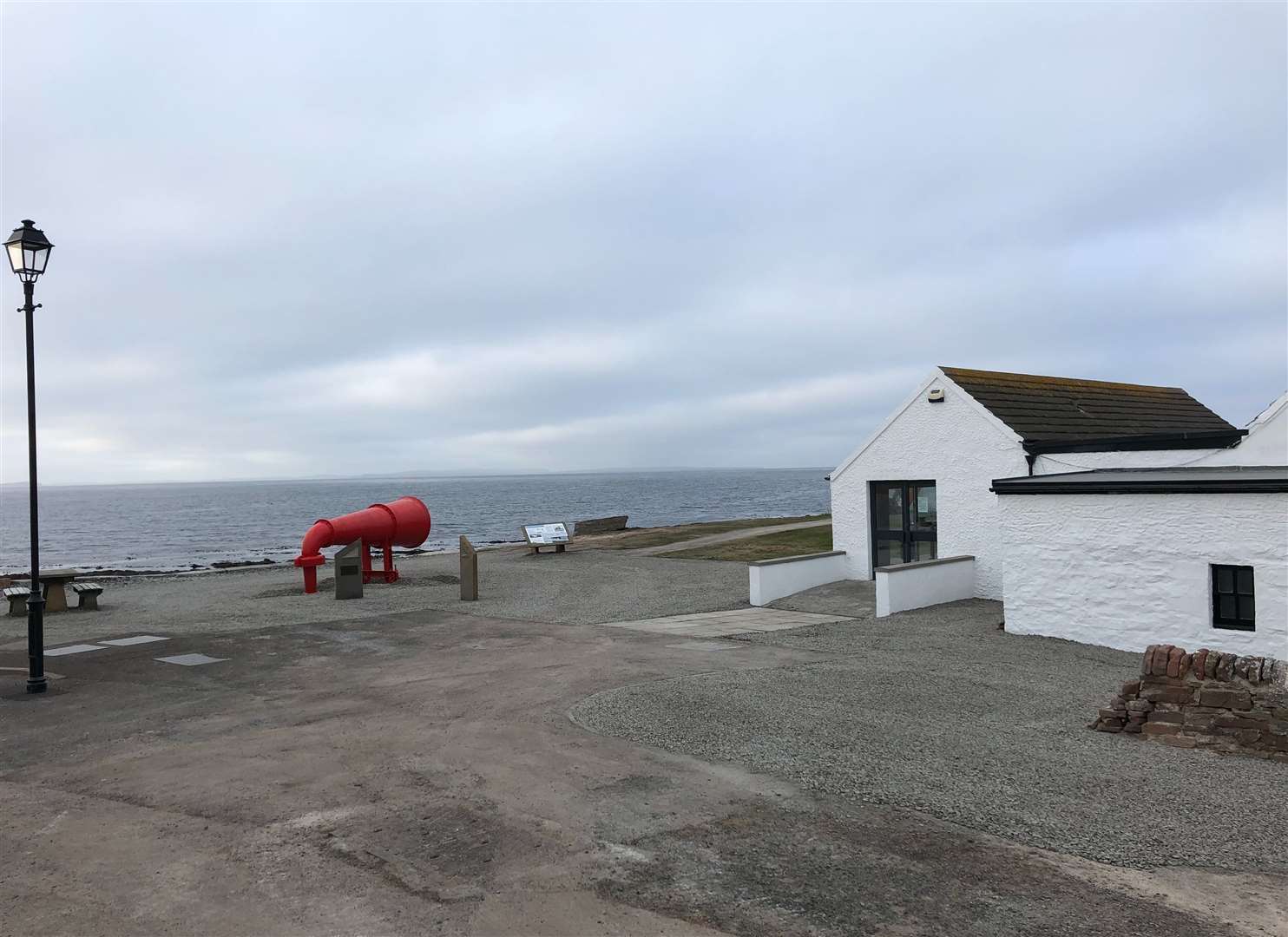 The former Duncansby foghorn makes an impressive sight in its new home at John O'Groats.