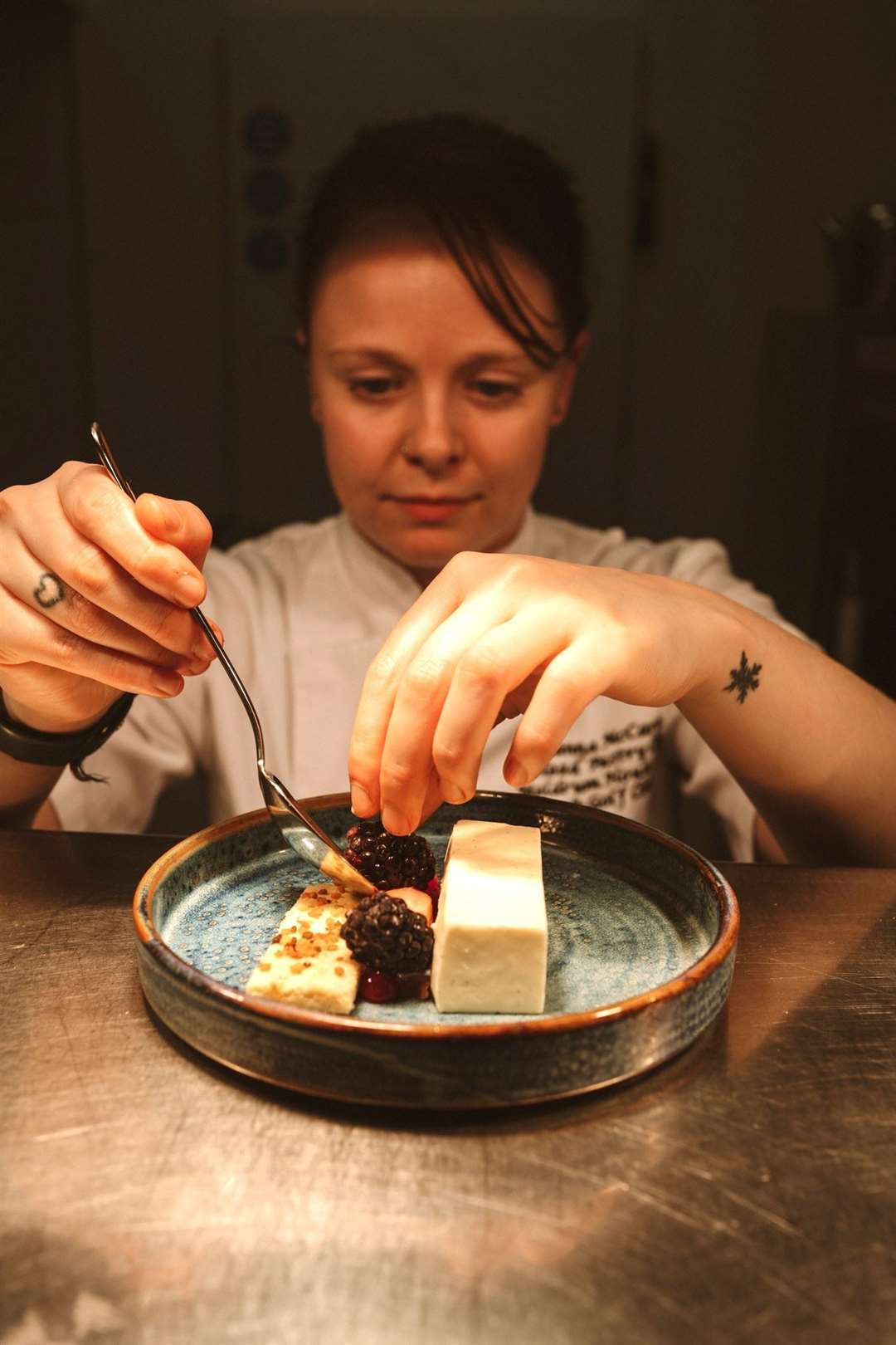 Alanna works on one of her culinary delights. She won two silver awards at an international competition recently.