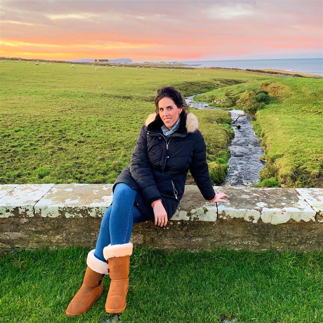 Brittany at the start of the year at the Castle of Mey with a striking Caithness sky in the background.