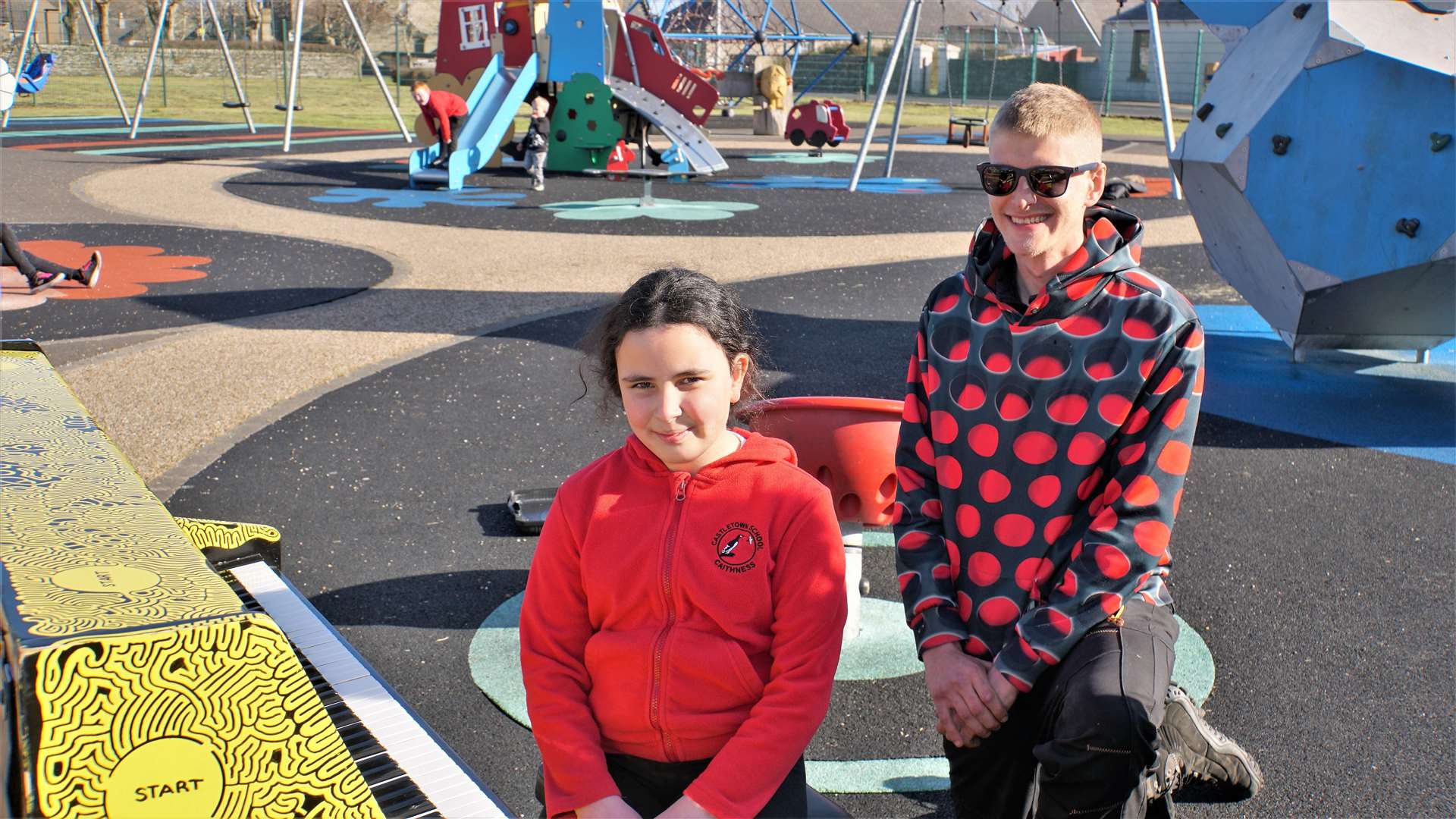 Olivia has been playing piano for a couple of years and enjoyed the chance to play along with James on the day.