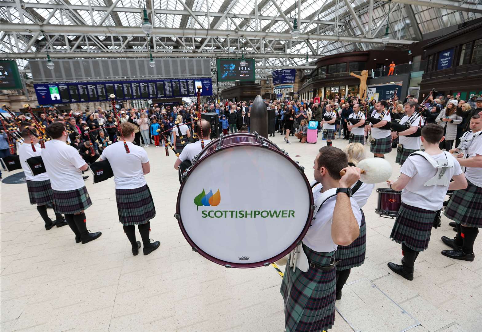 Crowds gathered to watch the band perform on Saturday afternoon (ScottishPower/PA)