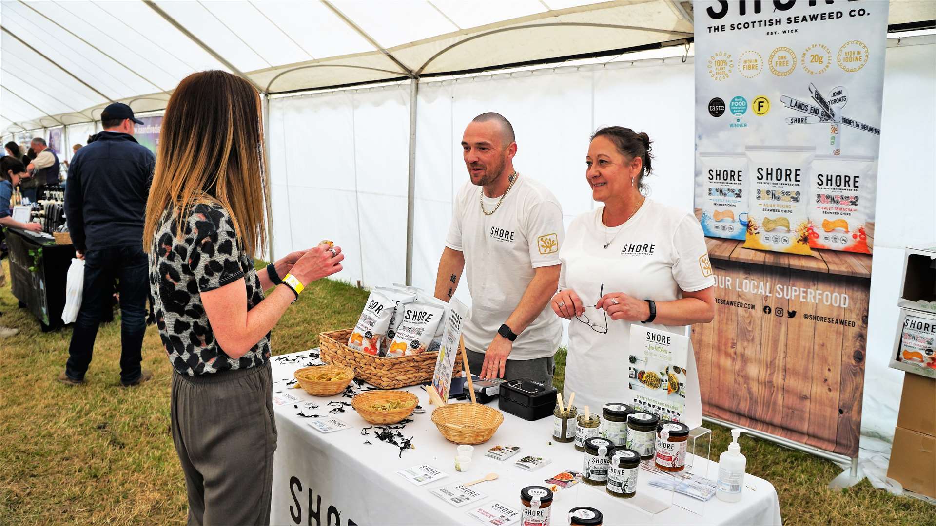 SHORE had a stand at this year's County Show in Thurso and highlighted some of its new dips. Picture: DGS