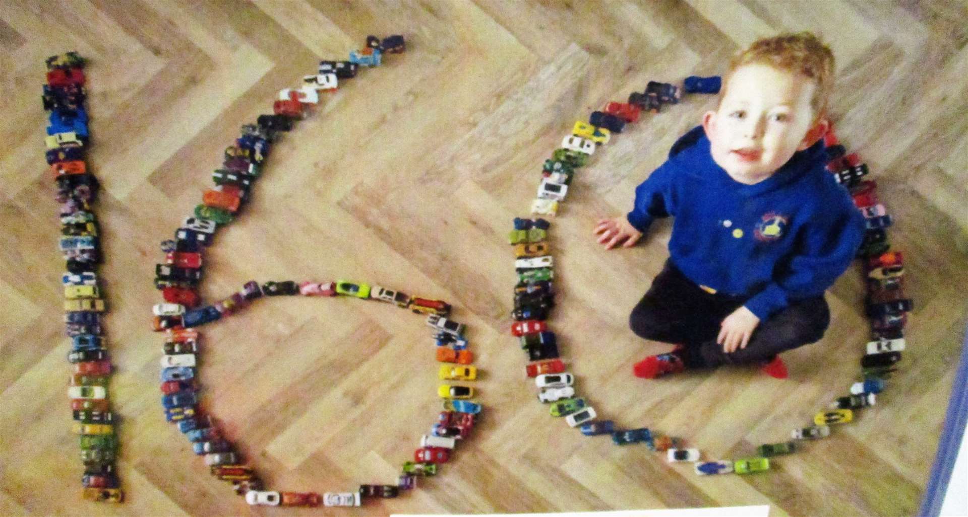 160 toy cars at the Early Learning Centre.