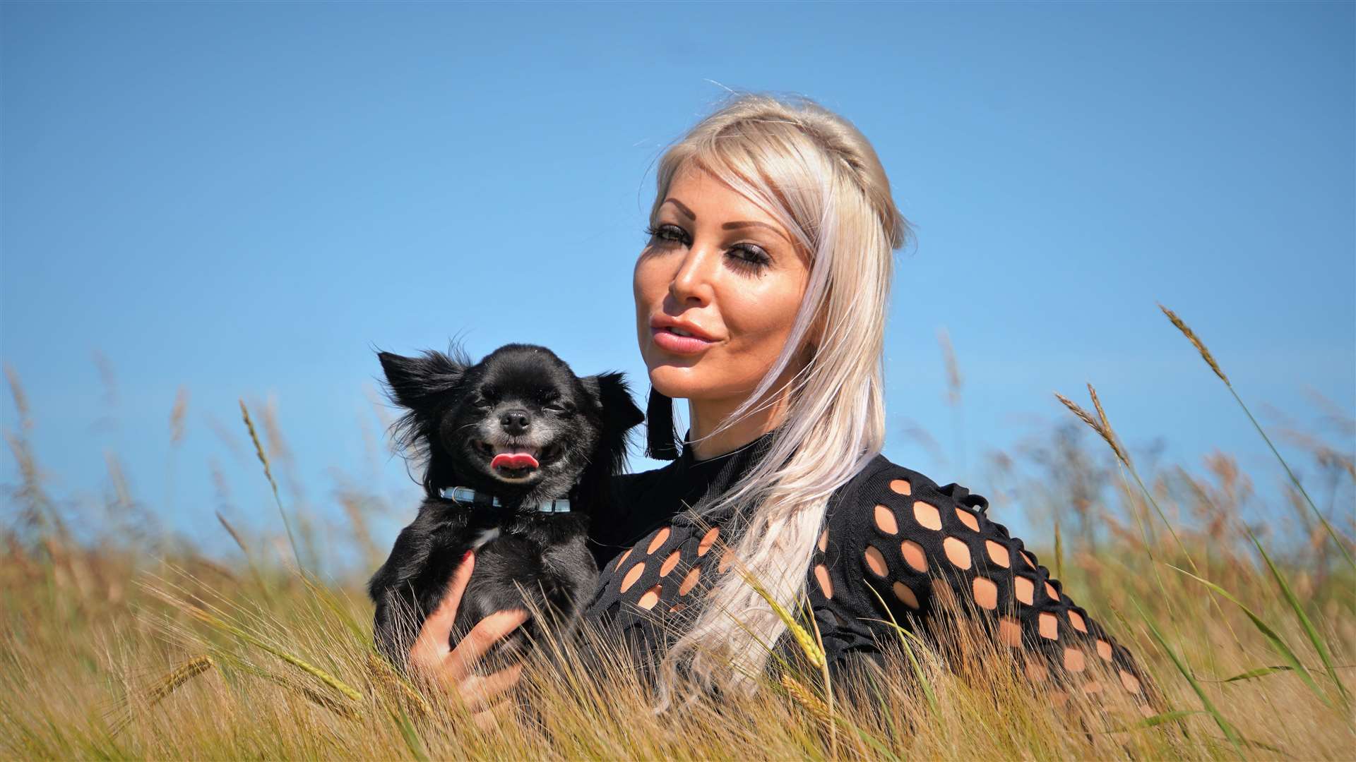 Lyth animal activist Natalie Oag with her faithful companion Louis Vuitton the chihuahua. Picture: DGS